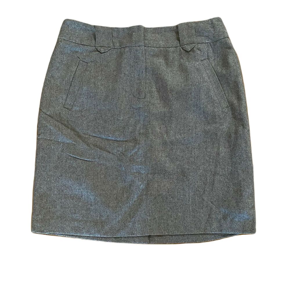 Contemporary Edge Classy Wool Skirt ~ Sz 12 ~ Beige ~ Knee Length ~ Belt Loops